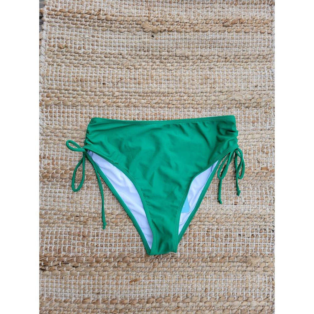 NWT Cupshe Green High Waisted Bikini Bottoms Size Medium